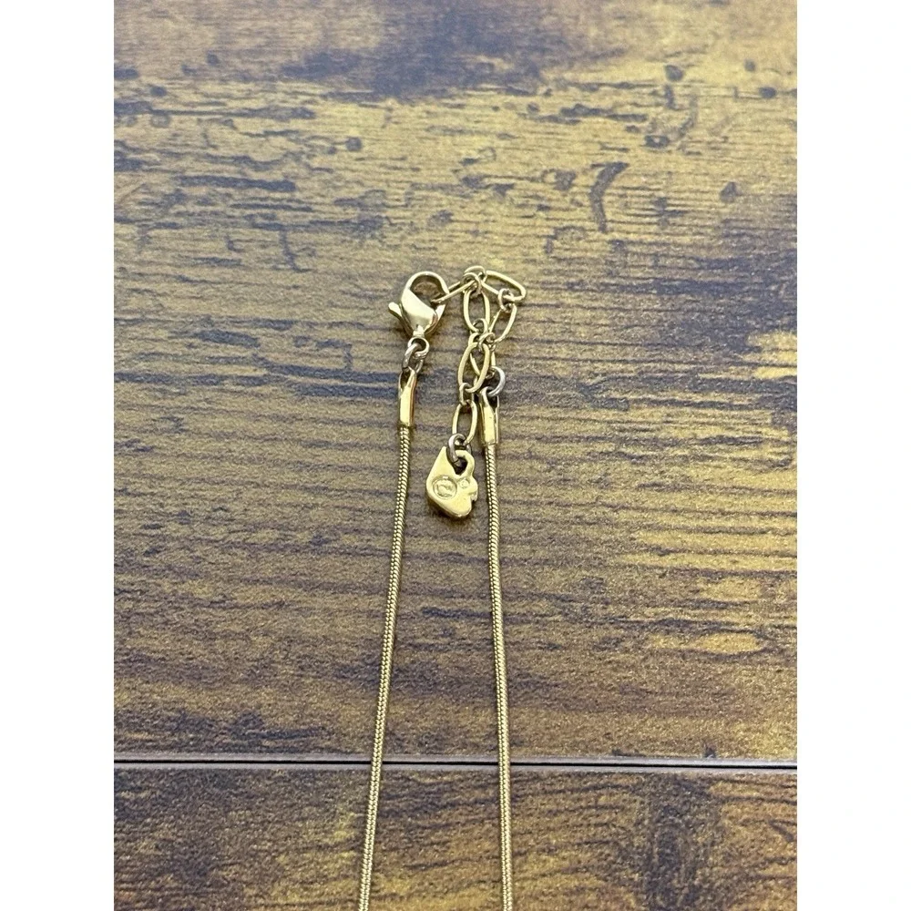 Swarovski Crystal Necklace Tear Drop Pendants Authentic Swan Logo Mark Gold Tone